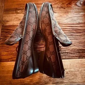 ? SALE GUCCI Monogram GG Canvas Loafers Gucci New Jordaan GG Canvas Loafers | Neiman Marcus main image 4